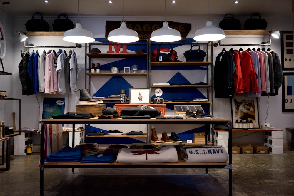 An independent clothing shop interior